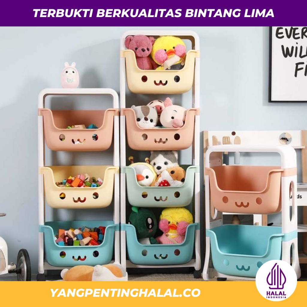 Jual Rak Troli Roda Susun Tempat Penyimpanan Serbaguna | Shopee Indonesia