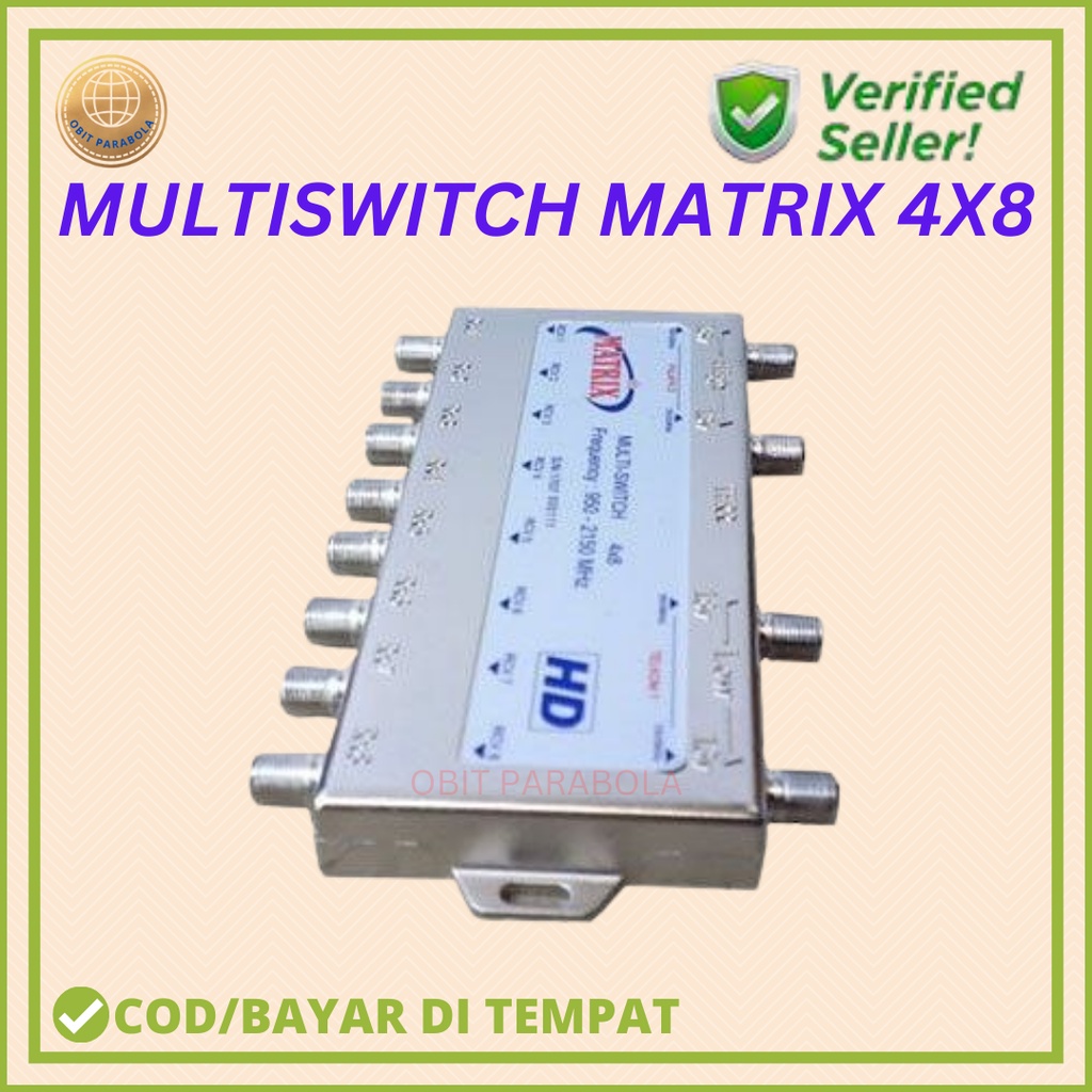 Jual MULTISWITCH PARABOLA 4X8 MATRIX(untuk membagi 2 satelit 8 receiver ...