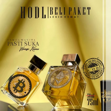 Hodl Scent Parfum Eau De Perfume 75 ml Tahan Lama EDP BTC ETH BNB SOLANA Pria Wanita