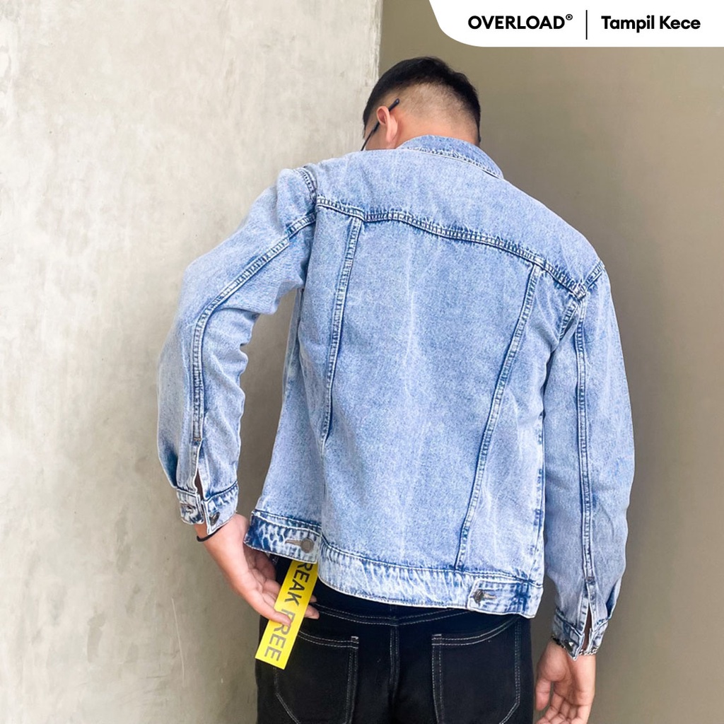 Jual JINISO Pria Jaket Jeans Oversize Vintage Blue Acid Shopee Indonesia