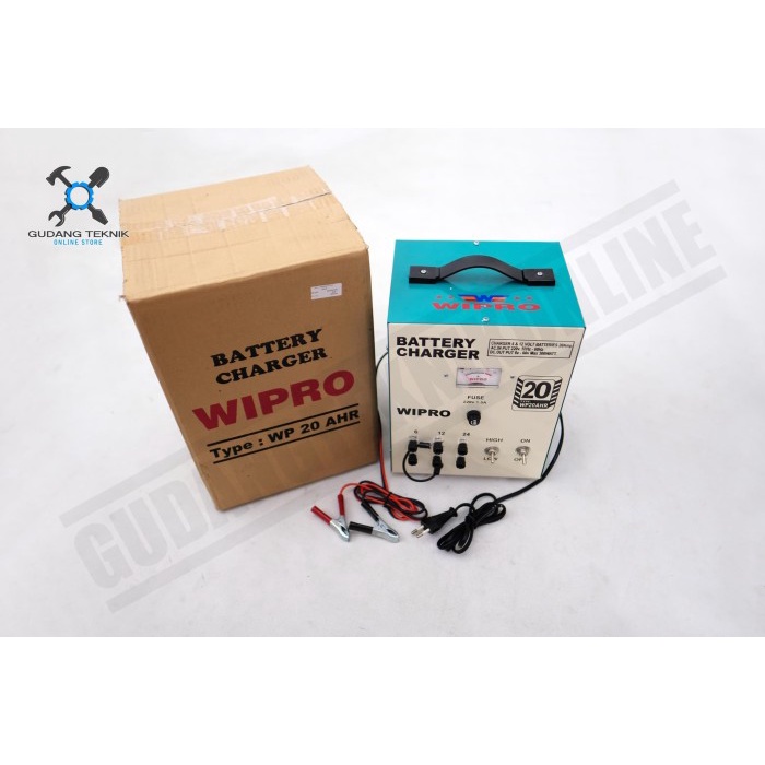 Jual Battery Charger Rotary 20A WP 20AHR WIPRO / Cas Aki Accu Rotary