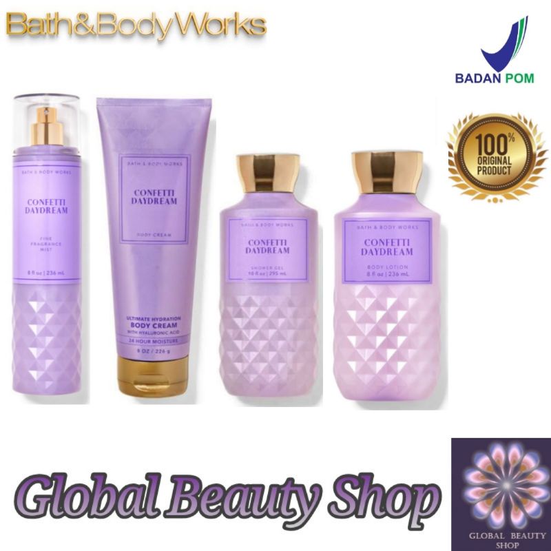Jual Confetti Daydream BBW ( Fragrance Mist Body Lotion Shower Gel