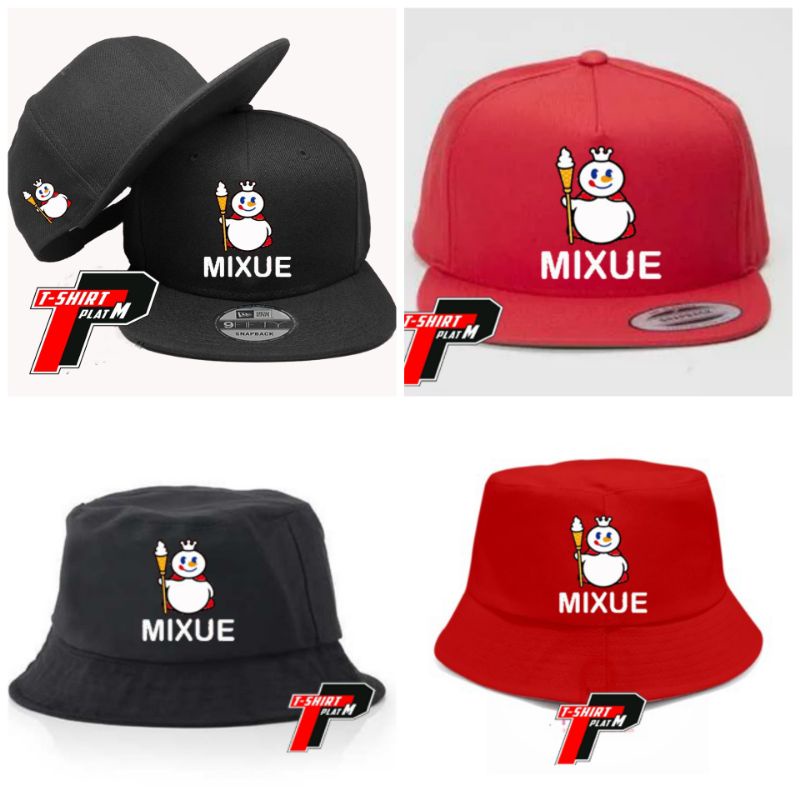 Jual Topi Mixue Snapback / Bucket | Shopee Indonesia