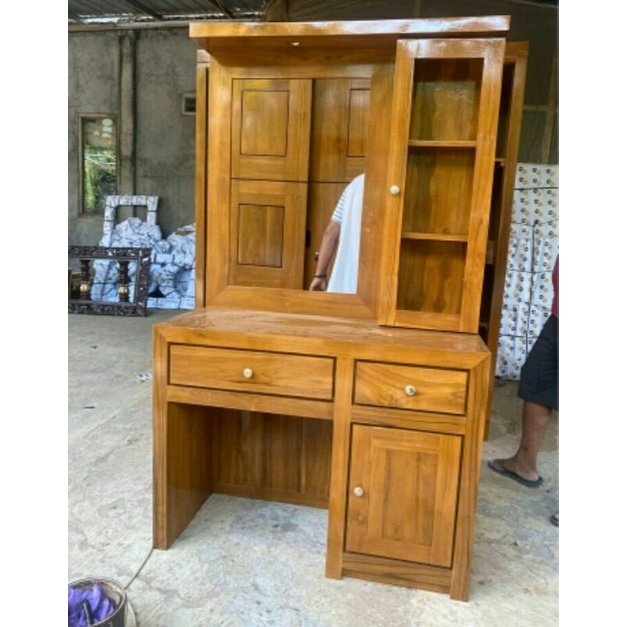 Jual Meja Rias Minimalis Kayu Jati Shopee Indonesia