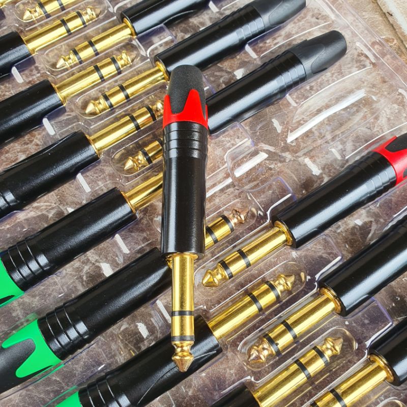 Jual JACK AKAI STEREO JEK TOA JACK MIC STEREO DY1224 GOLD Shopee