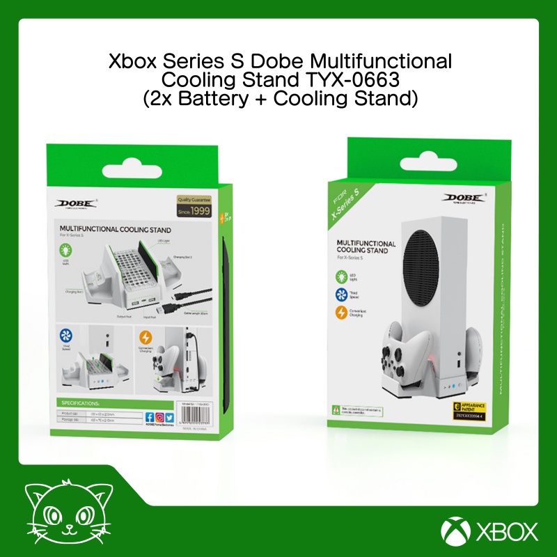 Jual Xbox Series S Dobe Multifunctional Cooling Stand Vertical Fan Dock Shopee Indonesia