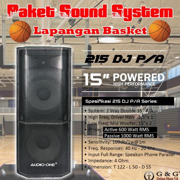 Jual PAKET SOUND SYSTEM LAPANGAN BASKET PAKET SOUND SYSTEM AUDIO