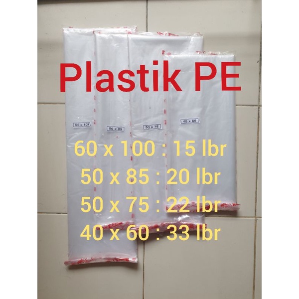 Jual Plastik Pe Bening Besar Uk 40x60 50x75 50x85 60x100 Shopee Indonesia 9694