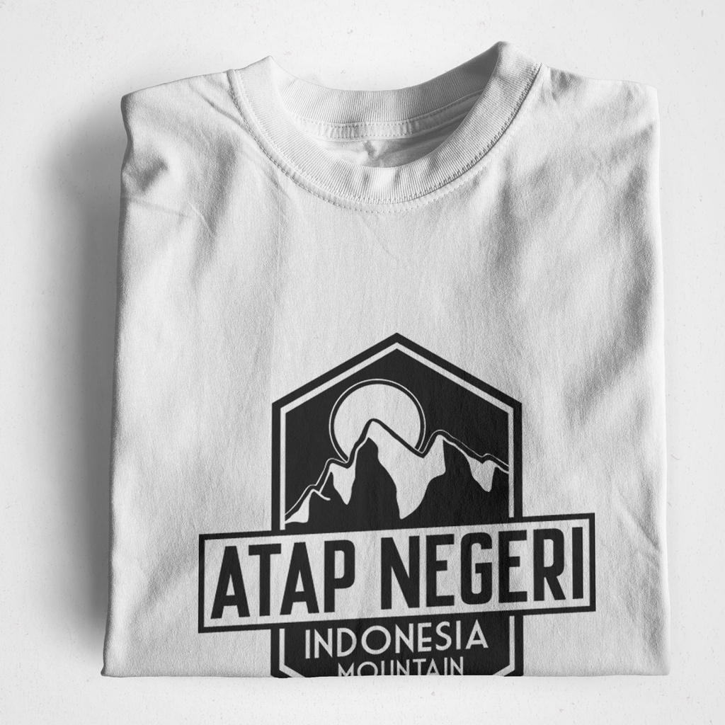 Jual Baju Distro Kaos Gunung T Shirt Outdoor Atap Negeri Simple Combed