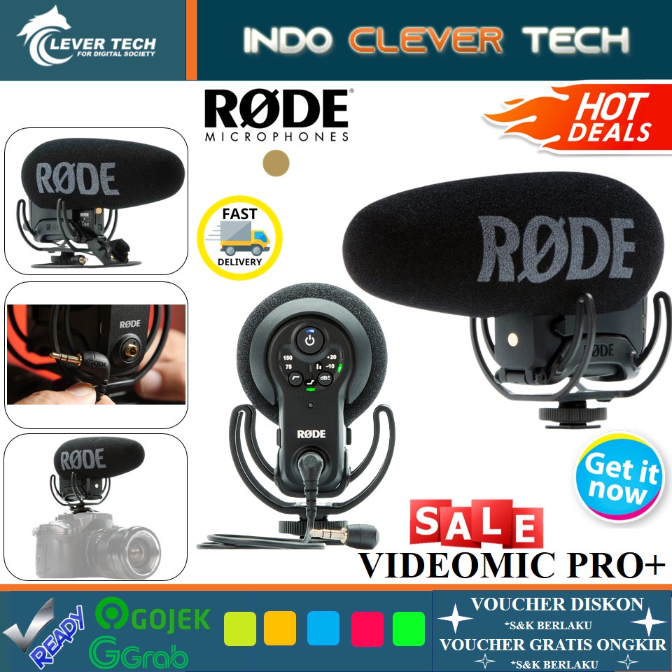 Jual Rode VideoMic Pro Plus OnCamera Shotgun + Shopee Indonesia
