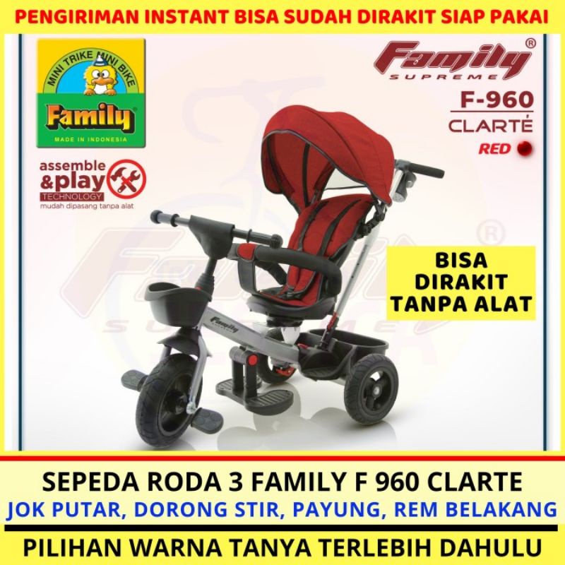 Jual Sepeda Anak Roda 3 (Tiga) Stroller Family Supreme F-960 F 960 ...