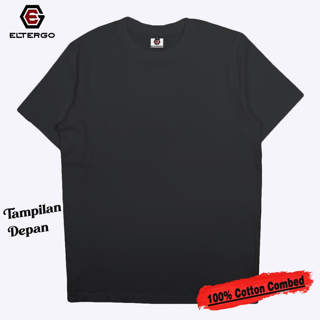 Jual Eltergo Baju Kaos Distro Pria Polos Katun Combed Warna 100