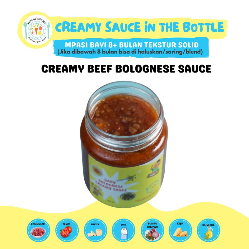 Jual CREAMY SAUCE BEEF BOLOGNESE (MPASI BABY FROZEN SAUCE PASTA