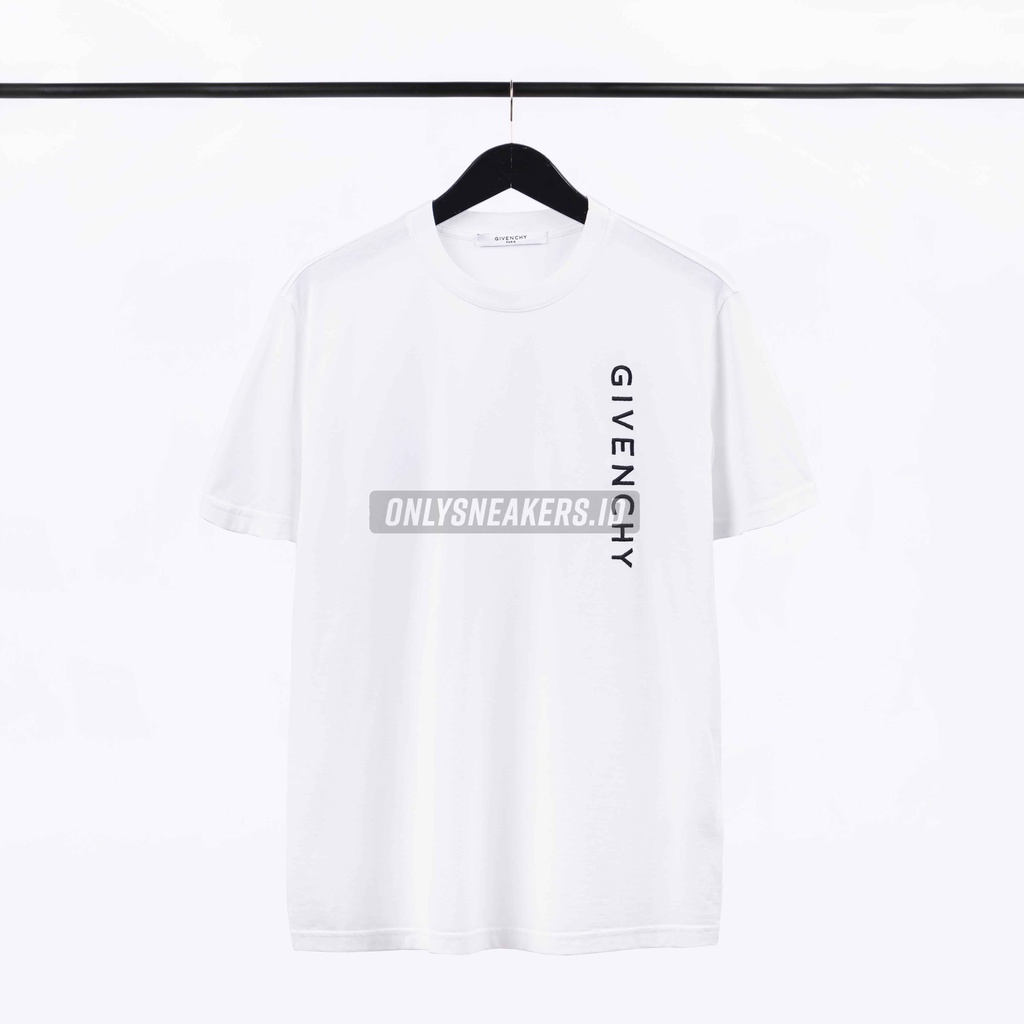 Jual GIVENCHY VERTICAL LOGO EMBROIDERED WHITE TEE 100 AUTHENTIC Shopee Indonesia