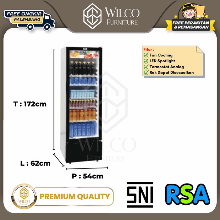 Jual Lemari Pendingin Showcase Cooler RSA / Display Cooler AGATE-300.N ...
