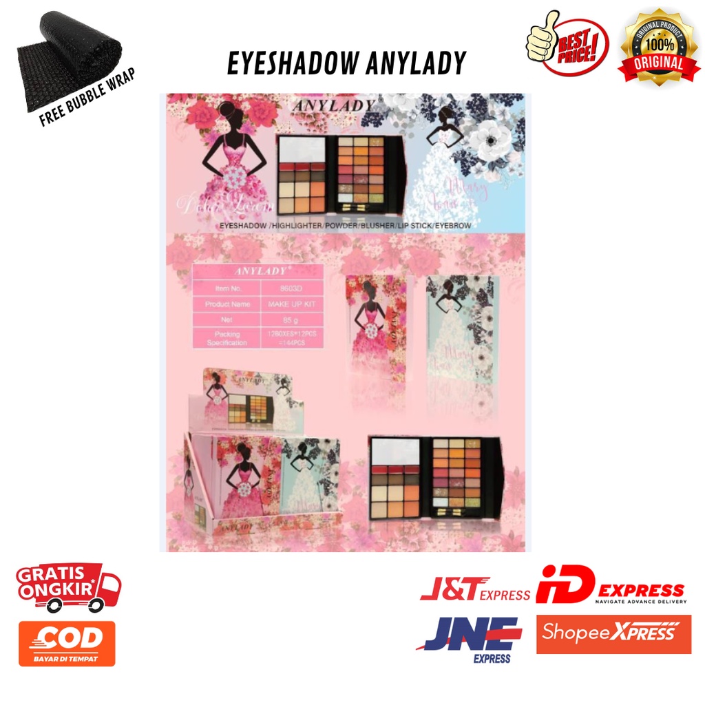 Jual Set Makeup Lengkap Anylady Makeup Pallete 10 GR Riasan Wajah Mudah