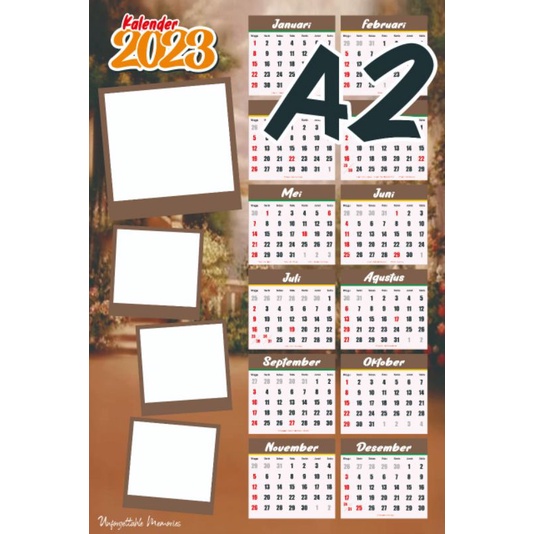 Jual Kalender Art Paper 1 Lembar Custom Foto | Shopee Indonesia