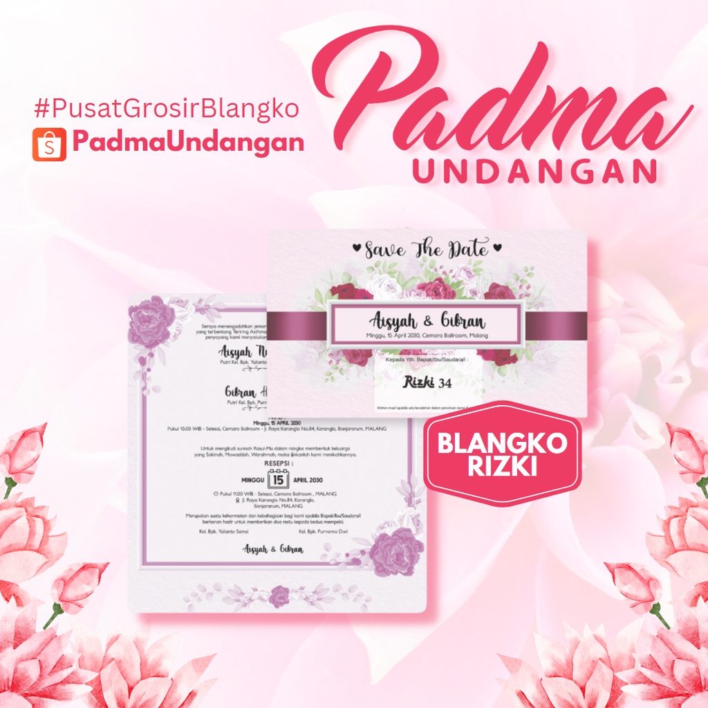 Jual Blangko Undangan Rizki Jual Pusat Grosir Blangko Kertas Kartu