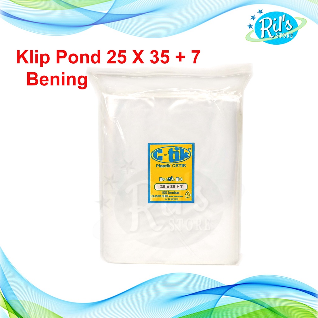 Jual Plastik Klip Pond Bening 25 X 35 7 Cm C Tik Isi 100 Lembar