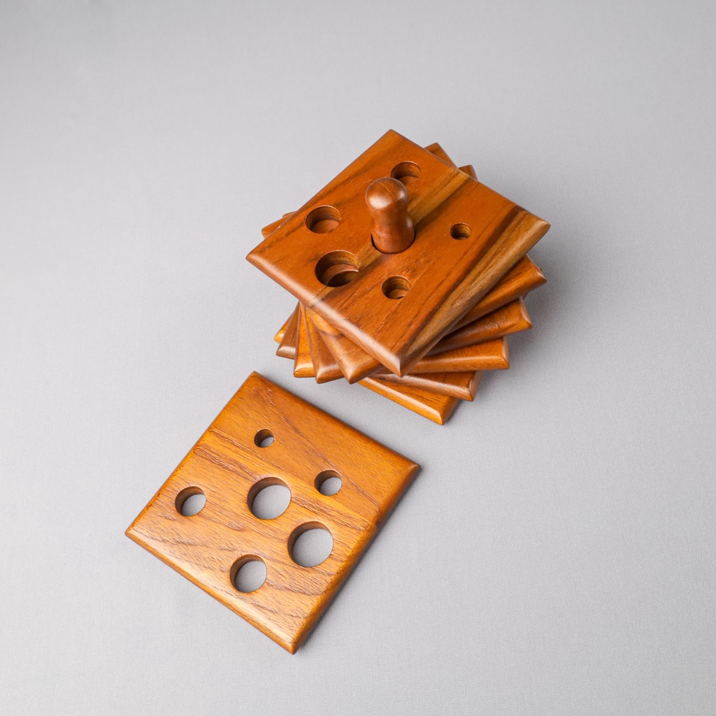 Jual Coaster Kayu / Tatakan Gelas Kayu Jati (CST-001) | Shopee Indonesia