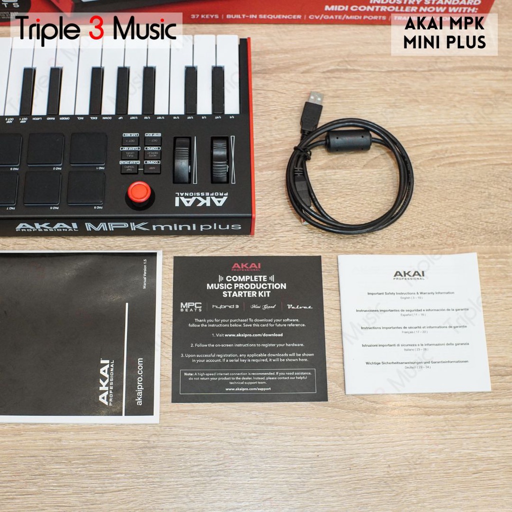MPK mini Plus 37鍵（MiDiPLUS MIDIキーボードコントローラー X3
