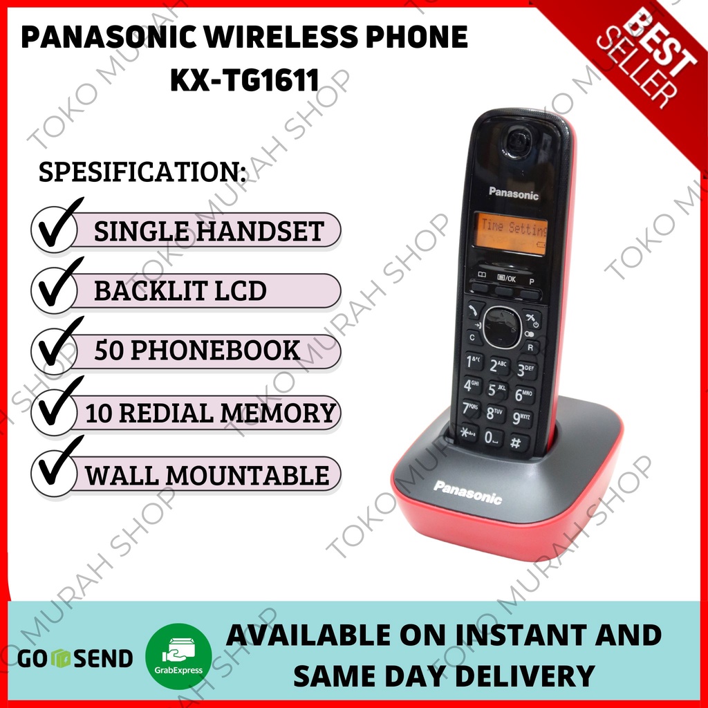 Jual Telephone Wireless panasonic KX-TG1611 Gold Cordless Phone ...