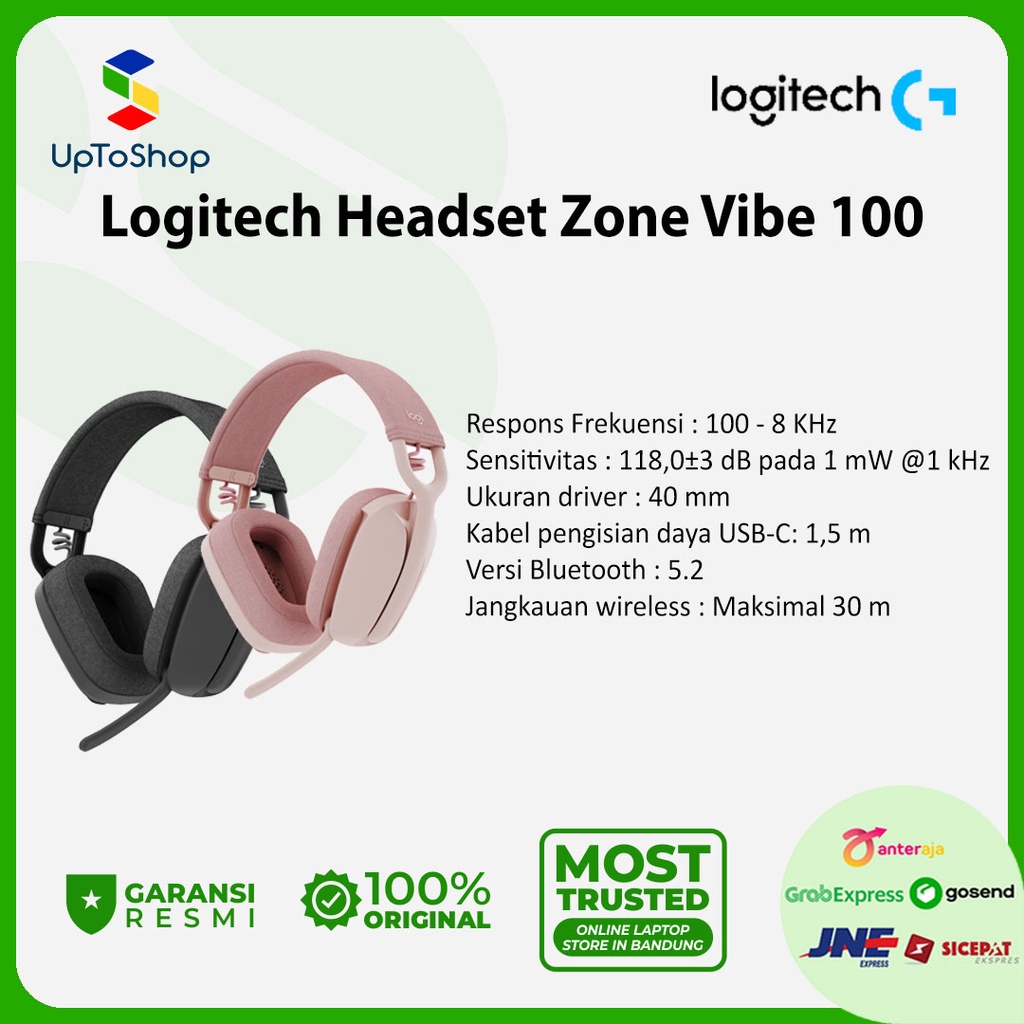 Jual Logitech Zone Vibe 100 Headphone wireless | Shopee Indonesia