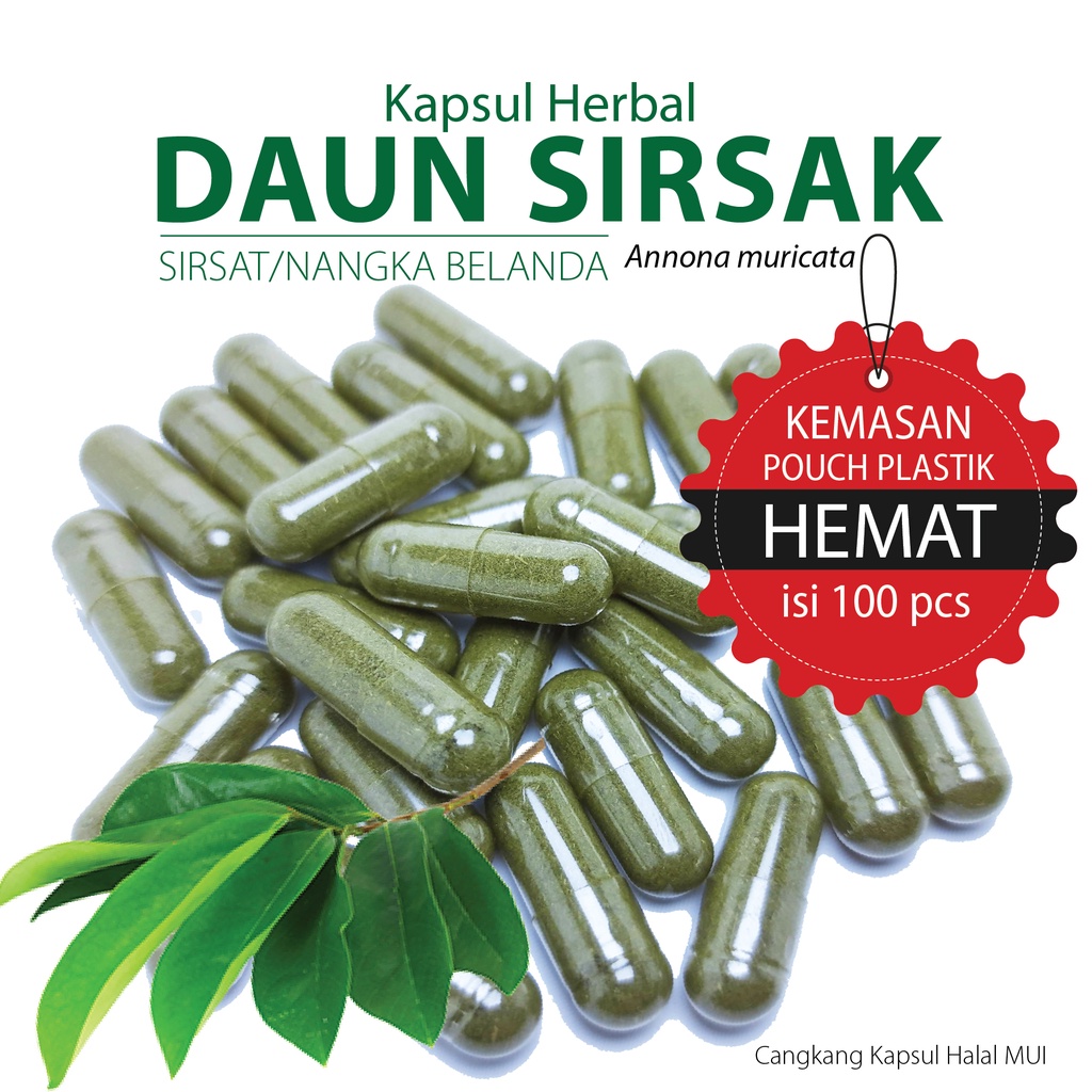 Jual Daun Sirsak Kapsul Herbal Kemasan Hemat Isi Pcs Shopee