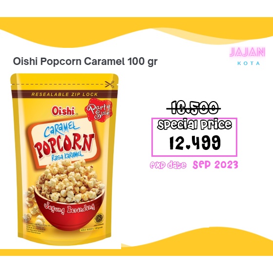 Jual OISHI Popcorn Rasa Caramel 100 gram | Shopee Indonesia