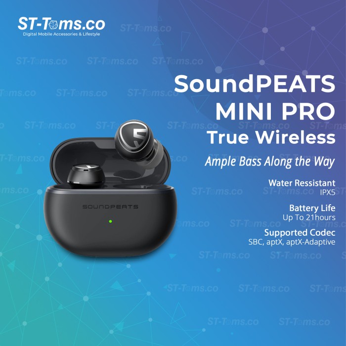 Jual Soundpeats Mini Pro Hybrid Active Noise Cancelling Wireless Tws Shopee Indonesia