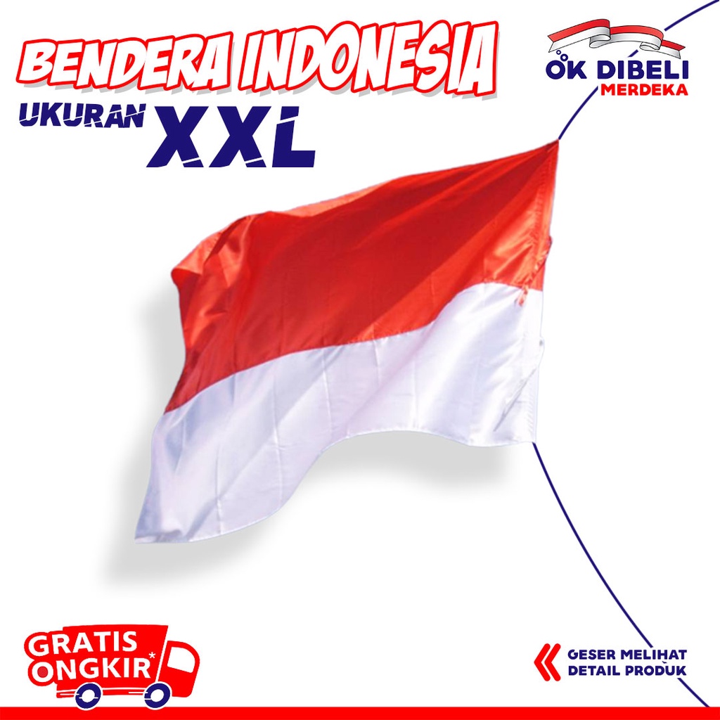 Jual Bendera Indonesia Ukuran Jumbo Bendera Merah Putih Gratis Ongkir ...