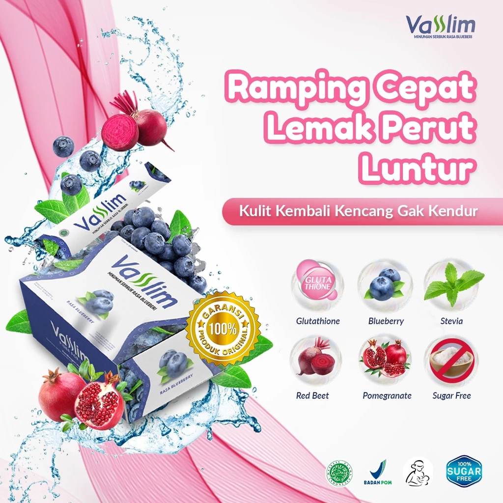 Vasslim Fiber Drink Suplemen Diet Melangsingkan Tubuh