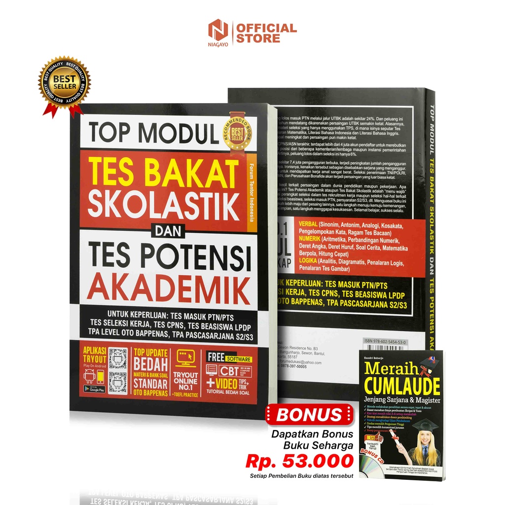 Jual Buku The King Snbt 2023 : Top Modul Tes Bakat Skolastik Dan ...