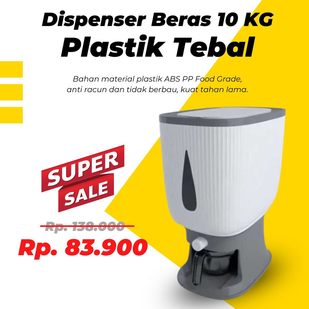 Jual DISPENSER BERAS 10 KG RICE DISPENSER TEMPAT WADAH PENYIMPANAN ...