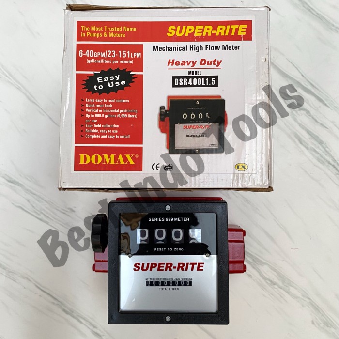 Jual Pengukur Arus Flow Meter Super-Rite 1 1/2 X 4 ; 1 X 3 Digit Alat ...