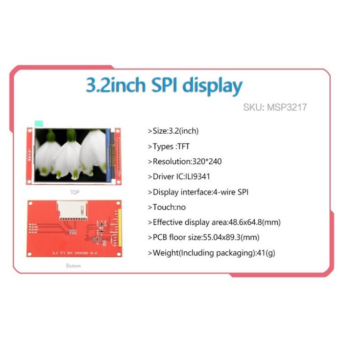 3,2 Zoll SPI TFT Kapazitiver Touchscreen 240x320, 1 Produktbild-Vorschau 2