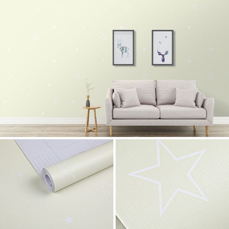 Jual GRADE A+(COD)!! WALLPAPER STICKER DINDING BINTANG CREAM MUDA