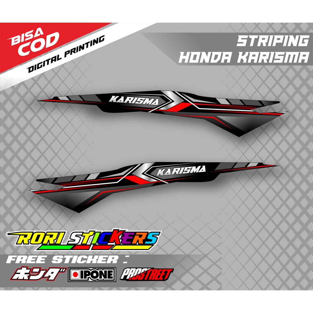 Jual STRIPING STICKER HONDA KARISMA / STRIPING VARIASI MOTOR KARISMA ...