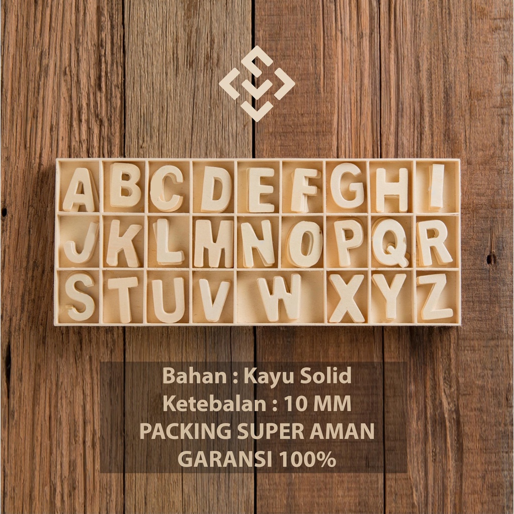 Jual Huruf Alphabet Kayu Timbul D Custom Cm Shopee Indonesia