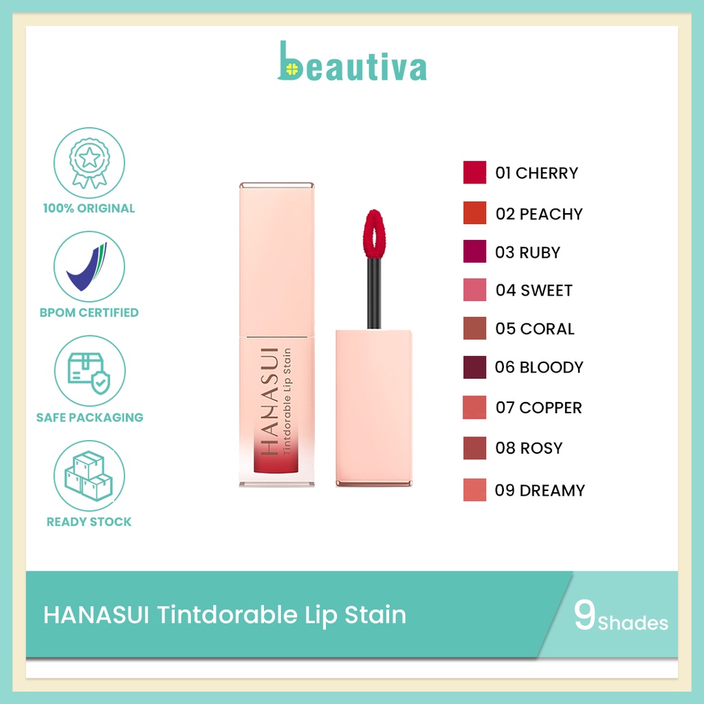 Jual Hanasui Tintdorable Lip Stain Lip Tint Shopee Indonesia