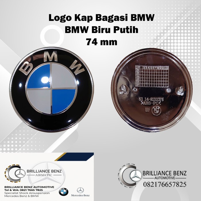 Buy 2PCS Front Hood & Rear Trunk (82mm & 74mm) Badge Emblem for