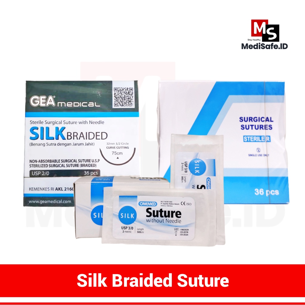 Jual Silk Braided Surgical Suture Benang Jahit Medis Pcs Shopee