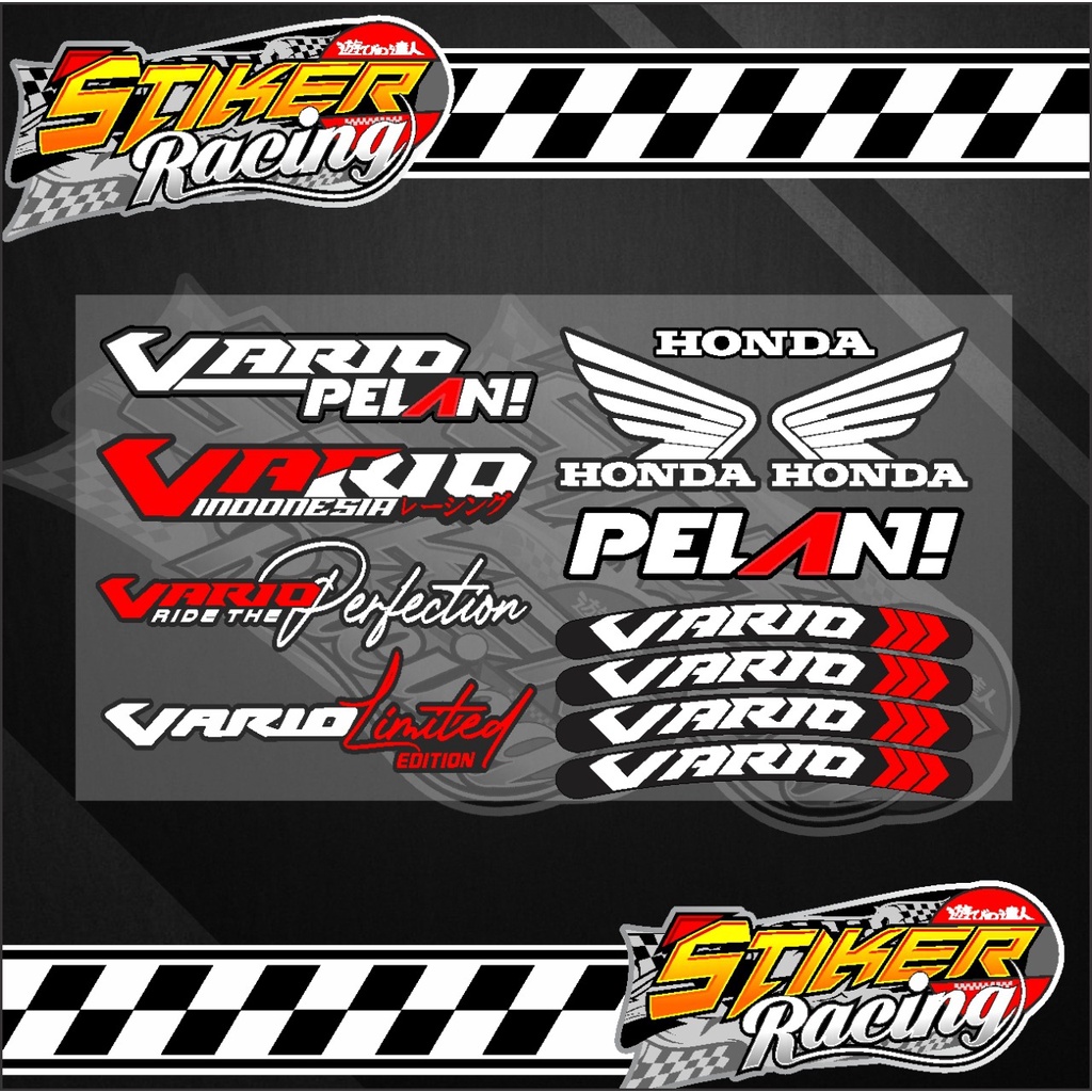 Jual Sticker Racing Pack Print Cut Vynil Hologram Stiker Bacaan Beat Dan Vario Racing