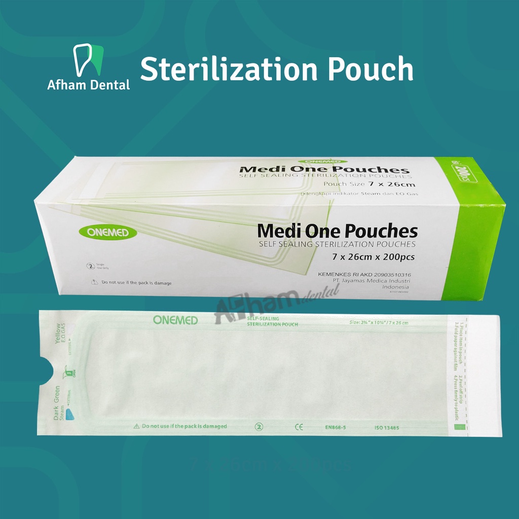Jual DENTAL MEDI ONE POUCHES STERIL / MEDIPOUCH / STERILIZATION POUCH