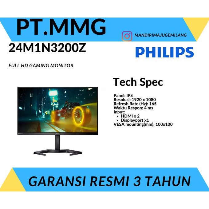 Jual Monitor Led Philips M N Ips Fhd Hz Ms Hdmi Dp