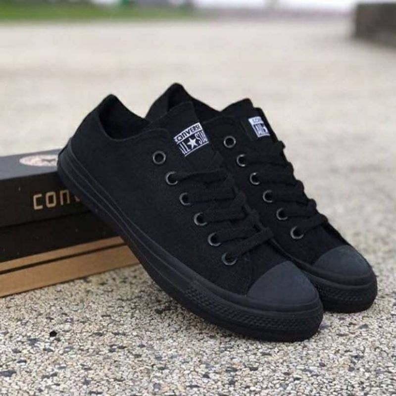 SEPATU Converse AllStar Chuck Taylor Sepatu Sneakers Sepatu Pria SEPATU SEKOLAH SEPATU CASUAL FULL BLACK Sepatu Fullblack
