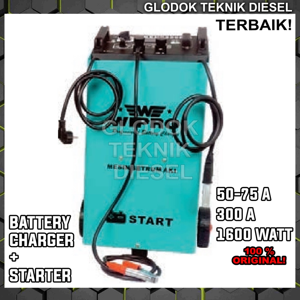 Jual WIPRO Battery Charger + Starter 300 A 1600 Watt KENT 550 R-N Cas