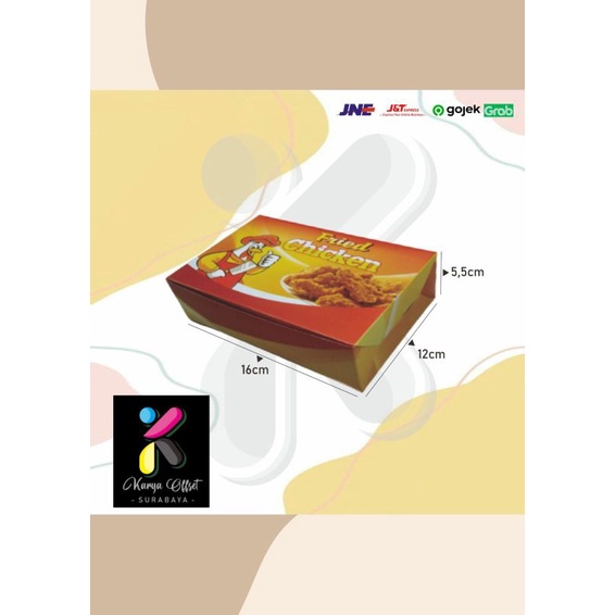 Jual Box Fried Chicken Motif Isi Dus Fried Chicken Kerdus Fried Chicken Box Ayam Goreng