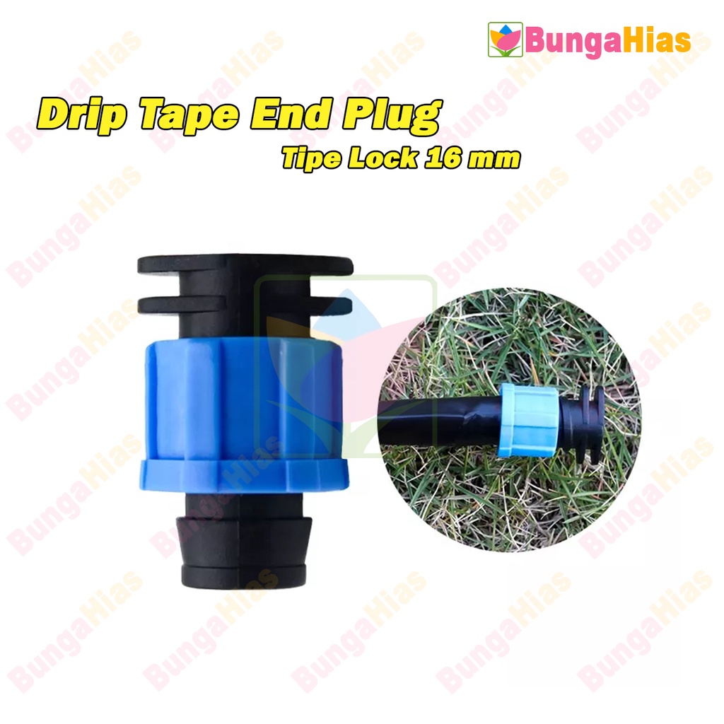 Jual End Plug Selang Drip 16 mm Tipe Lock Konektor Sambungan Driptape ...