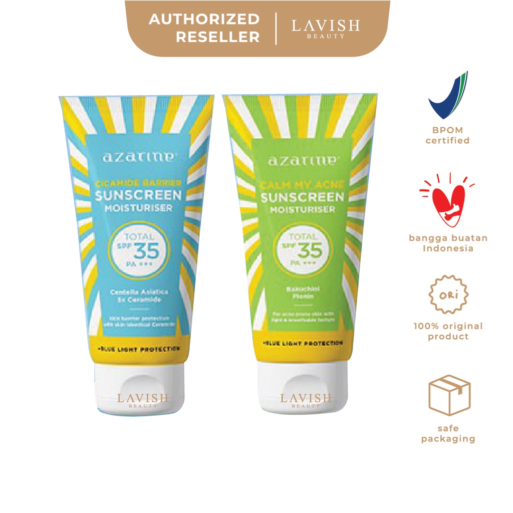 Jual AZARINE Cicamide Barrier Sunscreen Moisturiser // Calm My Acne